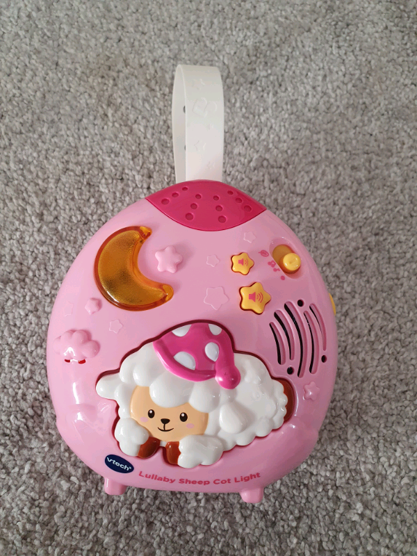 vtech lullaby sheep cot light pink